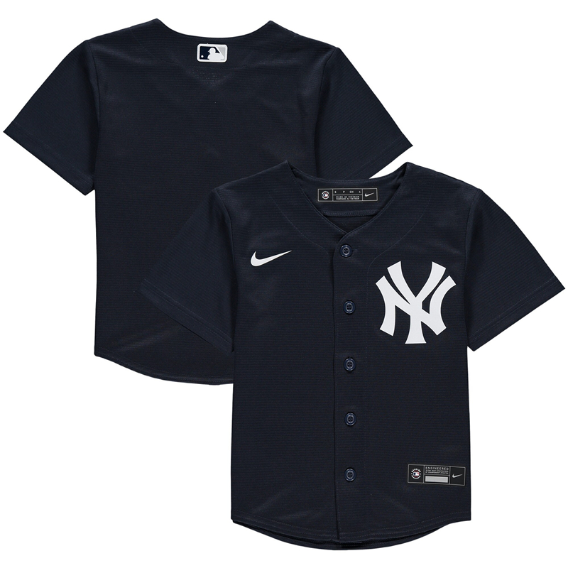 2020 MLB Men Preschool New York Yankees Nike Navy Alternate 2020 Replica Team Jersey 1->customized mlb jersey->Custom Jersey